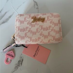 Juicy Couture Pink and Cream Zip Wallet